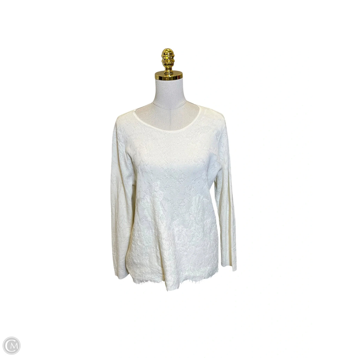 Sweater By Chicos In Cream, Size: L