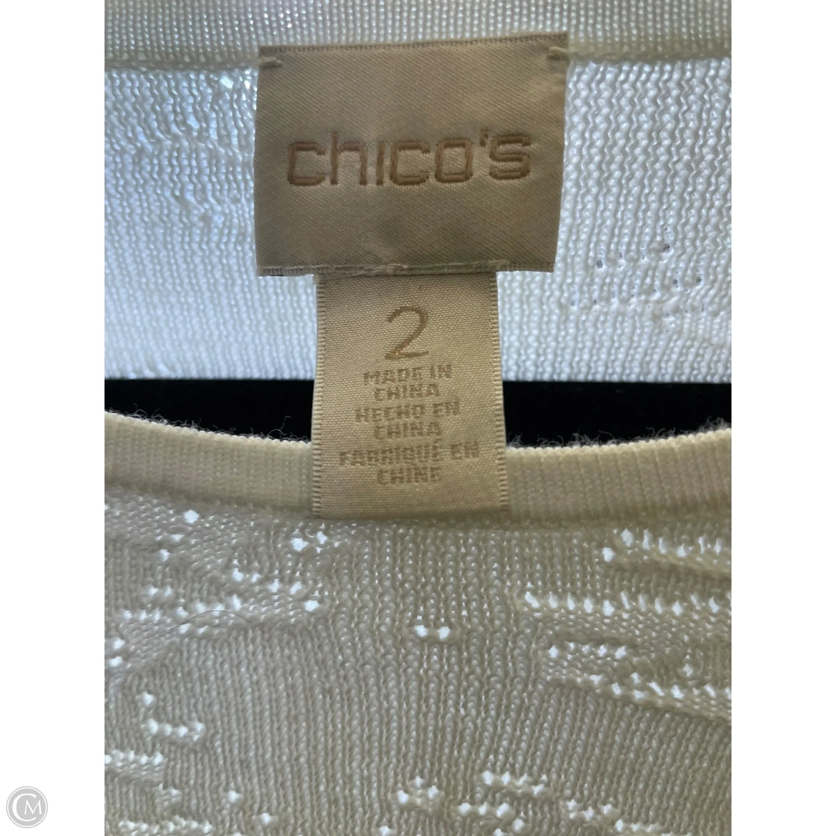 Sweater By Chicos In Cream, Size: L