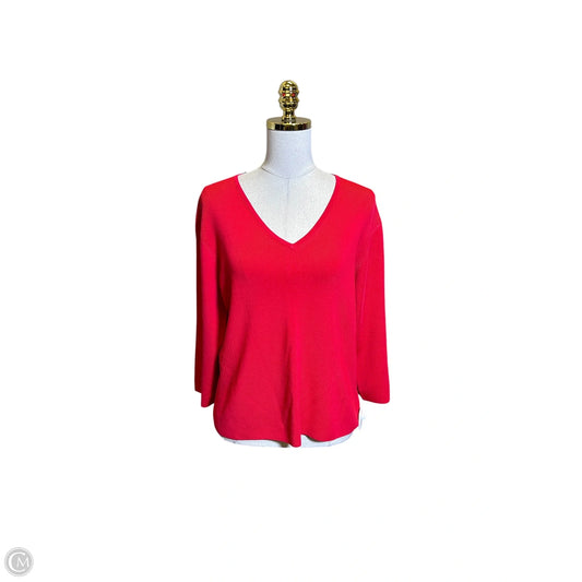 Sweater By City Silk In Red, Size: Xl