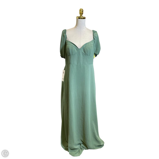 Dress Casual Maxi By Azazie In Green, Size: Xl