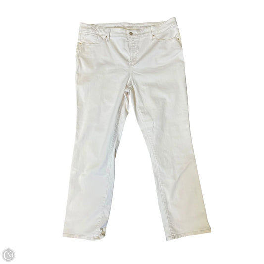 Jeans Straight By Chicos In Cream, Size: 16