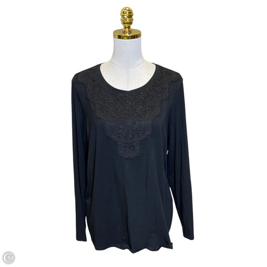Top Long Sleeve By Chicos In Black, Size: Xl
