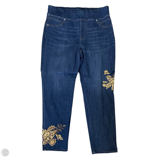 Jeans Straight By Chicos In Blue Denim, Size: 14