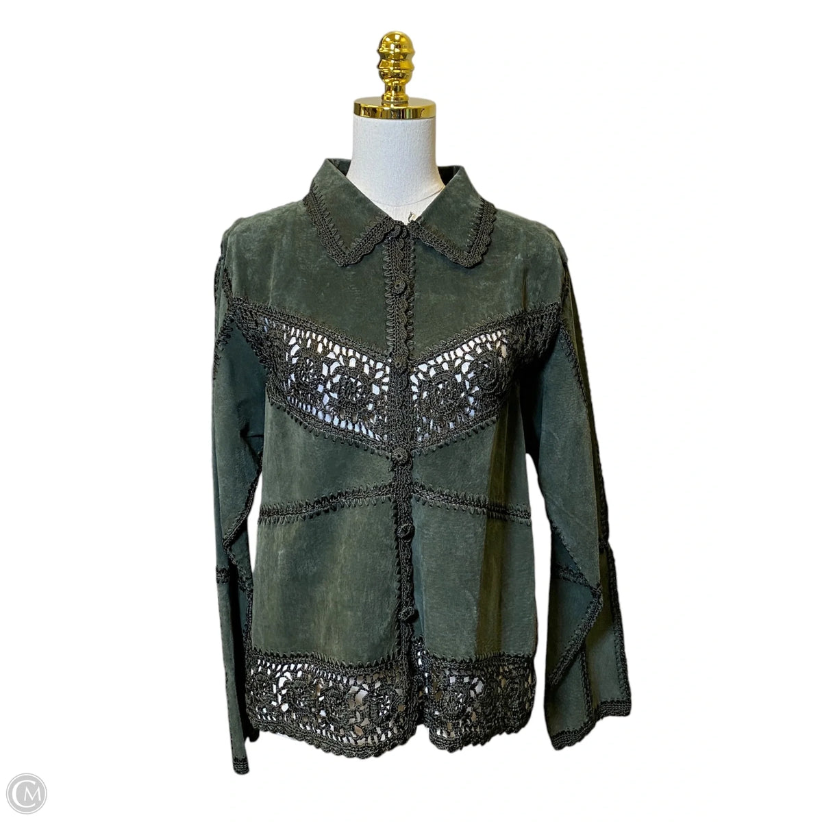 Blazer By Clothes Mentor In Green, Size: L