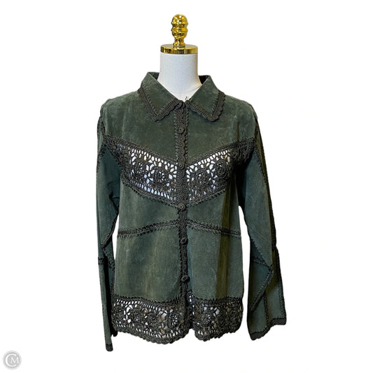 Blazer By Clothes Mentor In Green, Size: L