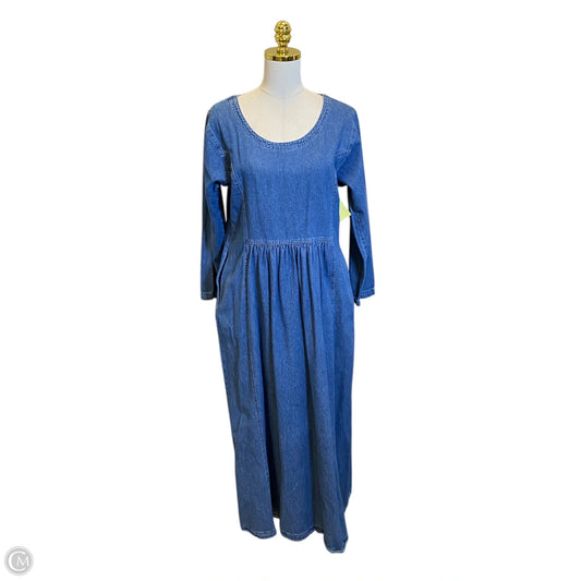 Dress Casual Maxi By Sunbelt In Blue Denim, Size: L