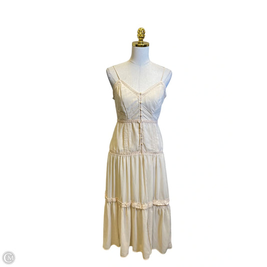 Dress Casual Maxi By Asos In Beige, Size: M