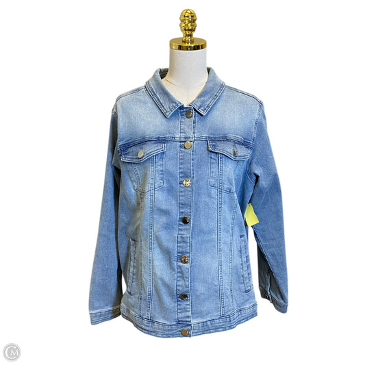 Jacket Denim By Dg2 In Blue Denim, Size: 1x