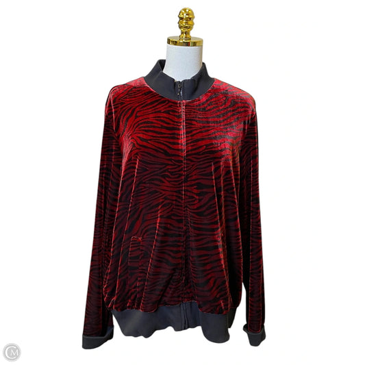 Jacket Other By Susan Graver In Black & Red, Size: Xl