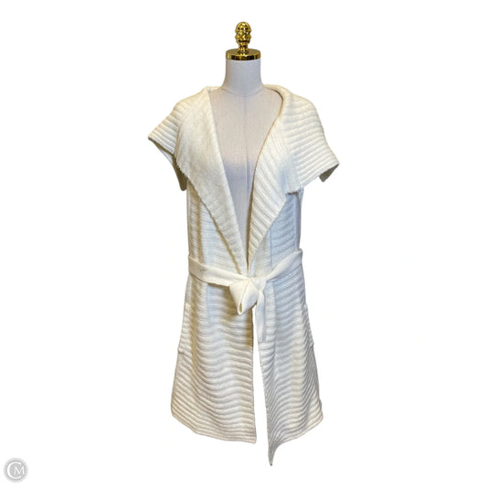 Vest Sweater By Clothes Mentor In Cream, Size: L