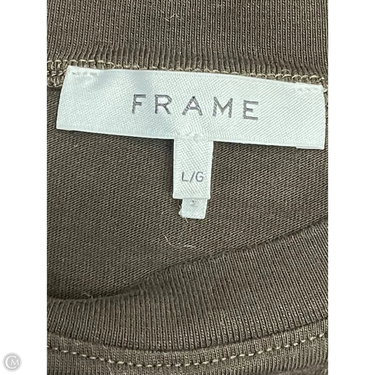 Top Short Sleeve By Frame In Brown, Size: L