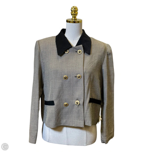 Blazer By Leslie Fay In Plaid Pattern, Size: 12