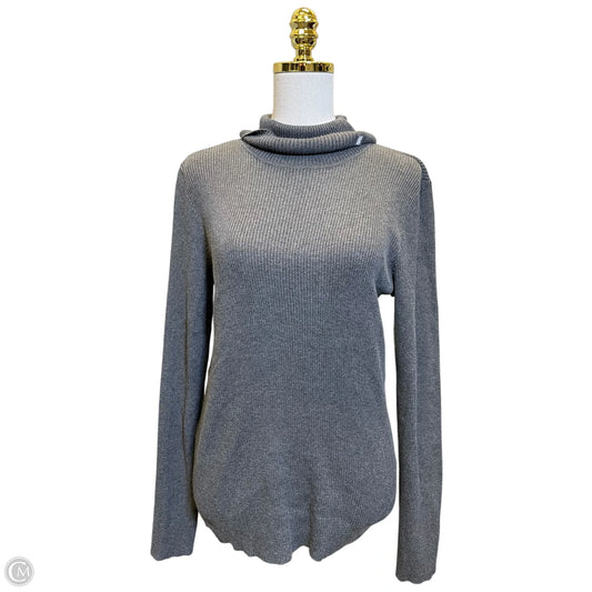 Sweater By Lauren By Ralph Lauren In Grey, Size: Xl