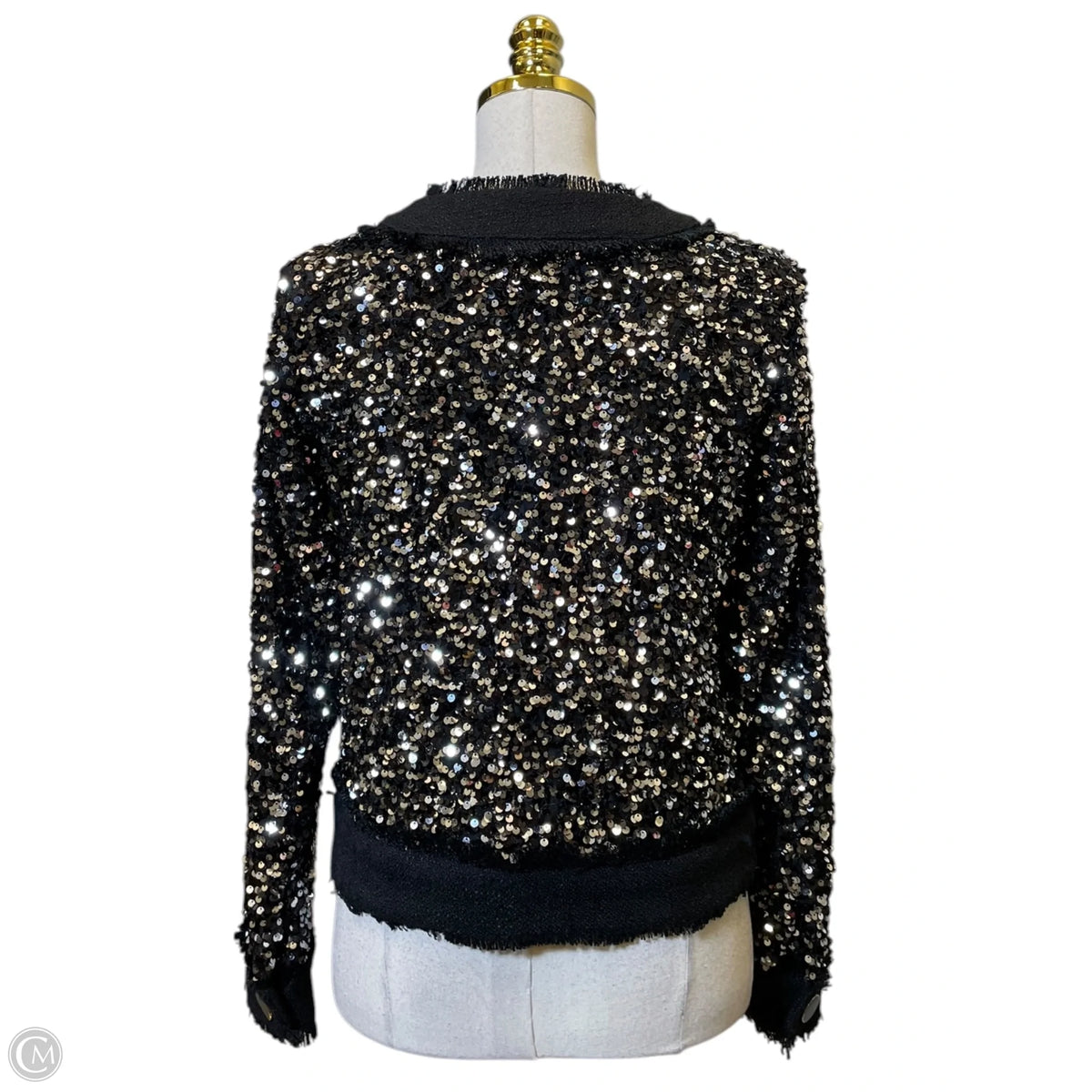 Blazer By Clothes Mentor In Black & Silver, Size: S