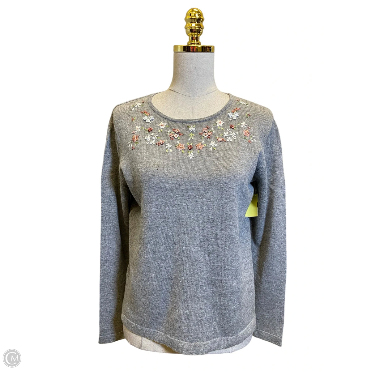 Sweater By Requirements In Grey, Size: M