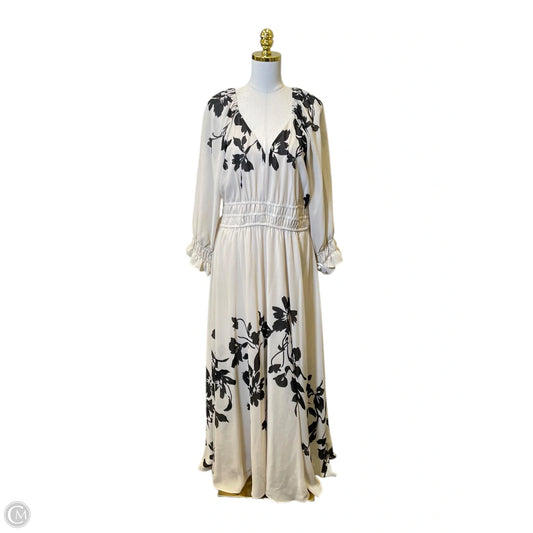 Dress Casual Maxi By Taylor In Black & Cream, Size: L