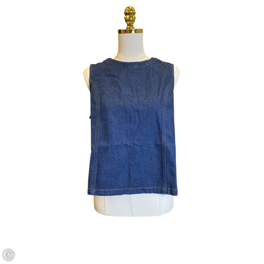 Vest Other By Clothes Mentor In Blue Denim, Size: L