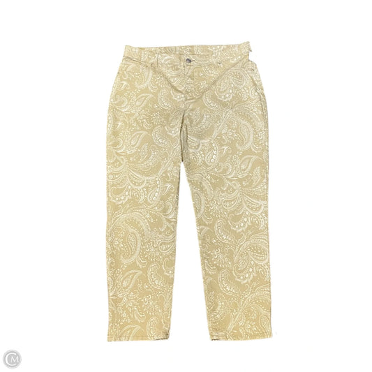 Jeans Straight By Chicos In Cream & White, Size: L