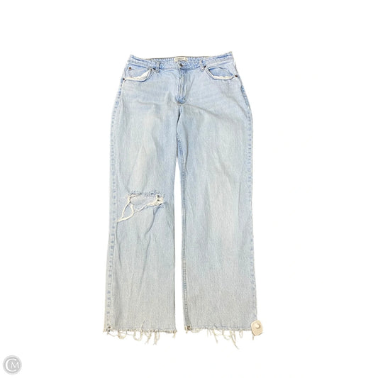 Jeans Wide Leg By Abercrombie And Fitch In Blue Denim, Size: 16
