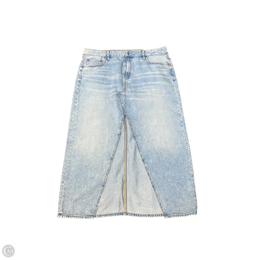 Skirt Maxi By American Eagle In Blue Denim, Size: 16
