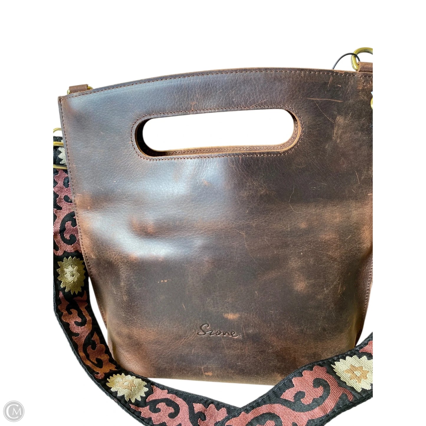 Crossbody Leather By Szone, Size: Large