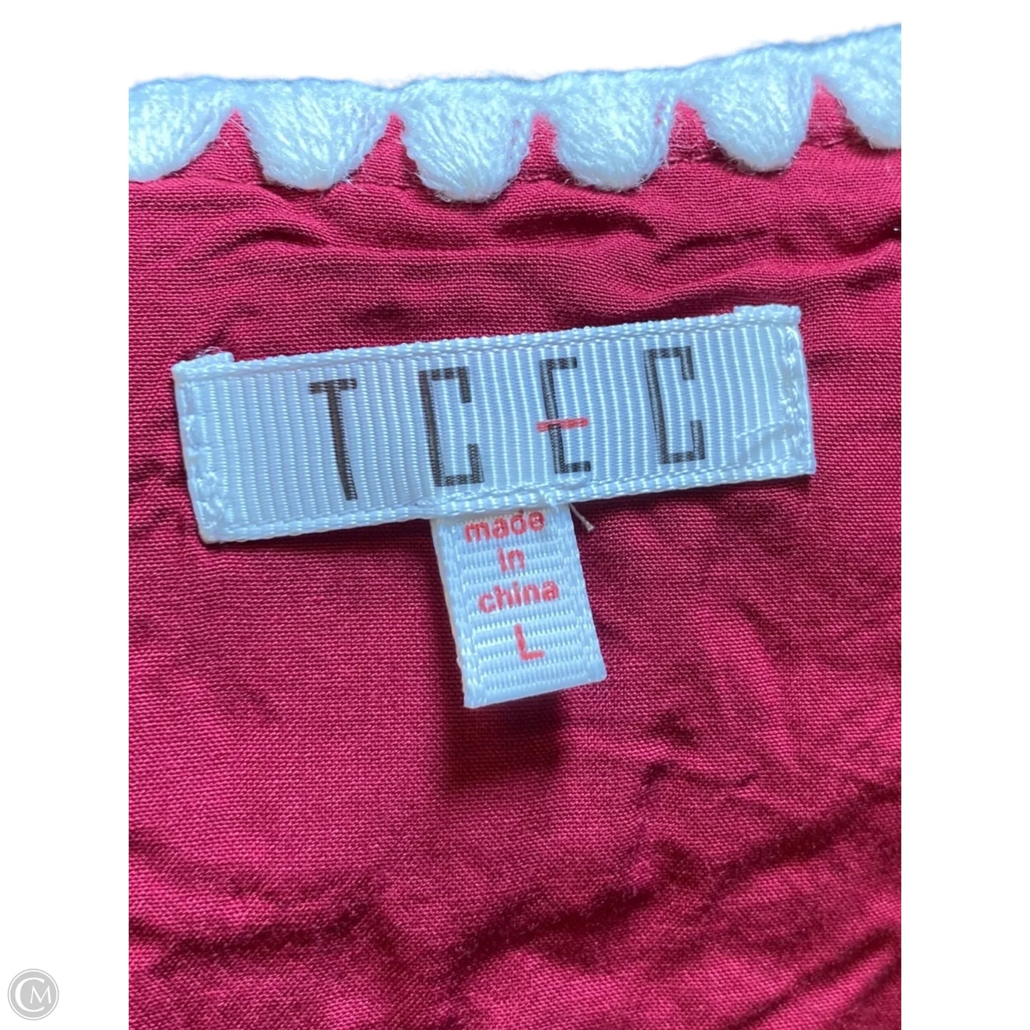 Dress Casual Midi By Tcec In Maroon, Size: L