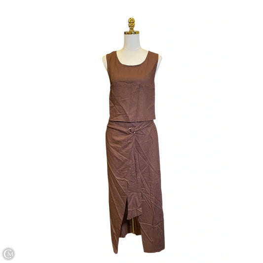 Skirt Set 2pc By Hyfve In Brown, Size: L