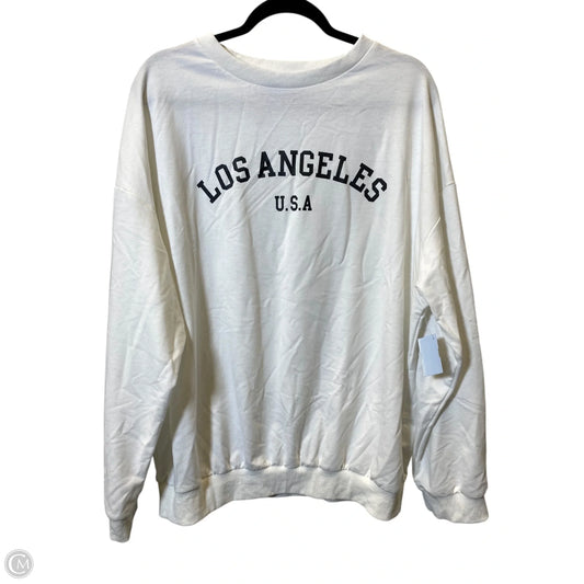 Sweater By Cider In White, Size: L