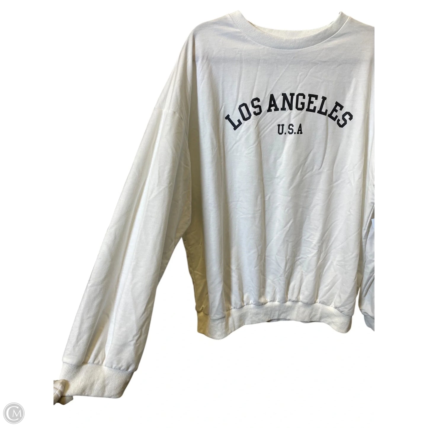 Sweater By Cider In White, Size: L