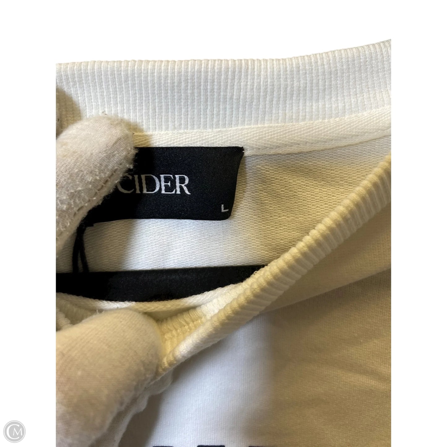 Sweater By Cider In White, Size: L