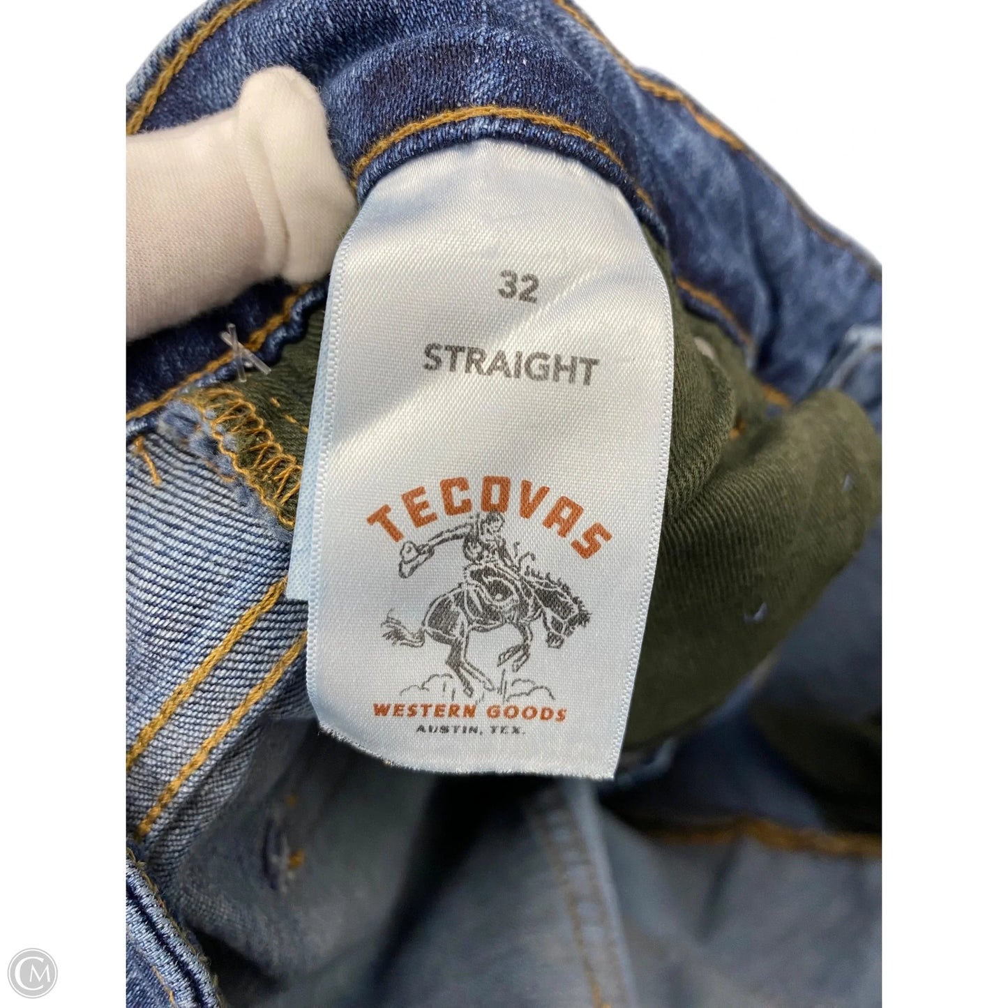 Jeans Straight By Tecovas In Blue Denim, Size: 14