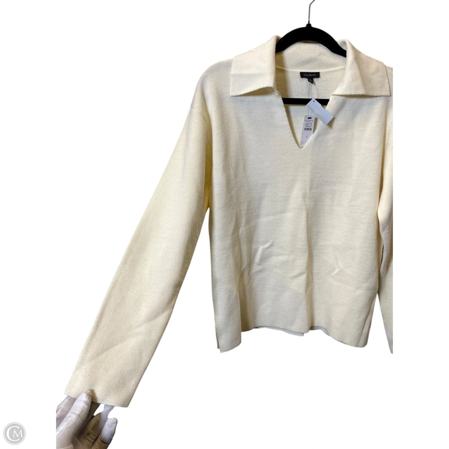 Sweater By Talbots In White, Size: S