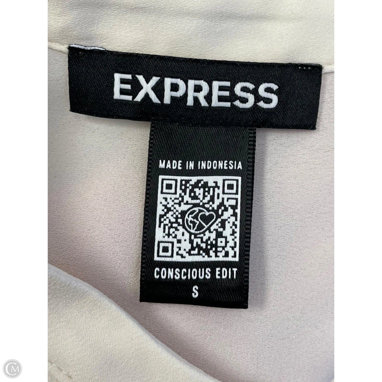 Top Long Sleeve By Express In Cream, Size: S