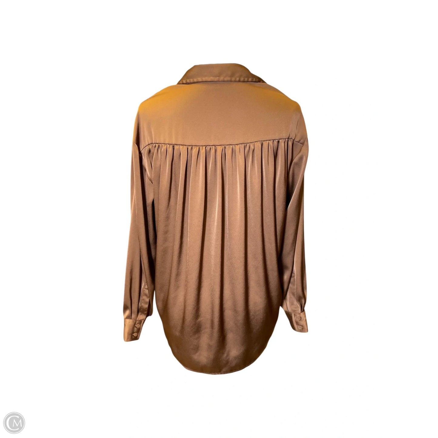 Top Long Sleeve By Express In Brown, Size: Xs