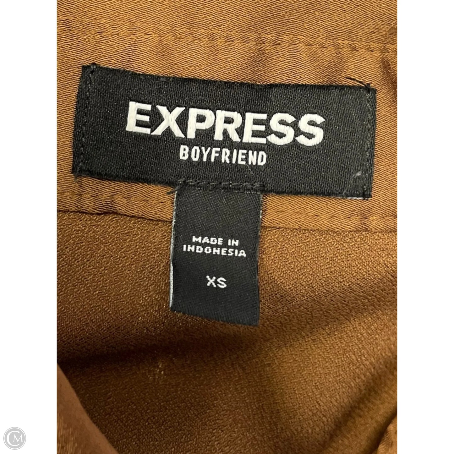 Top Long Sleeve By Express In Brown, Size: Xs