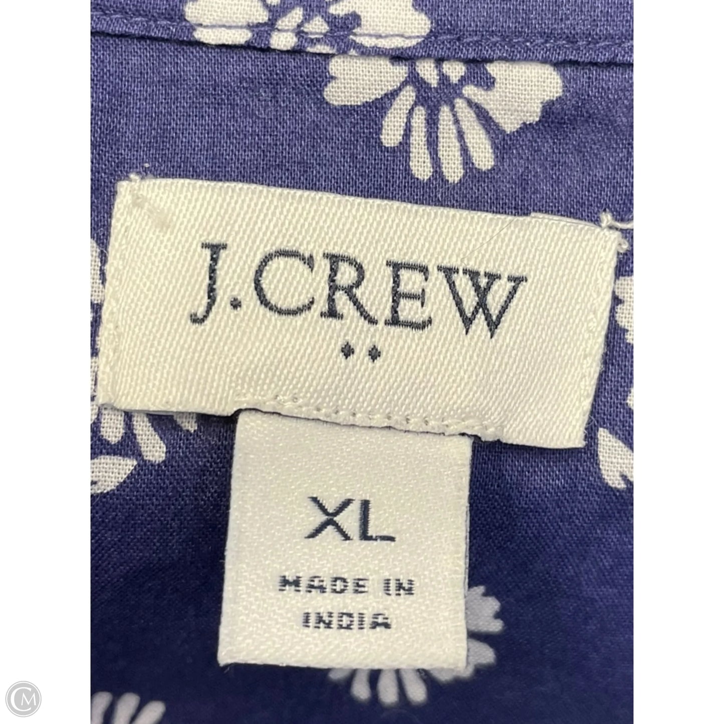 Top Long Sleeve By J. Crew In Blue & White, Size: Xl