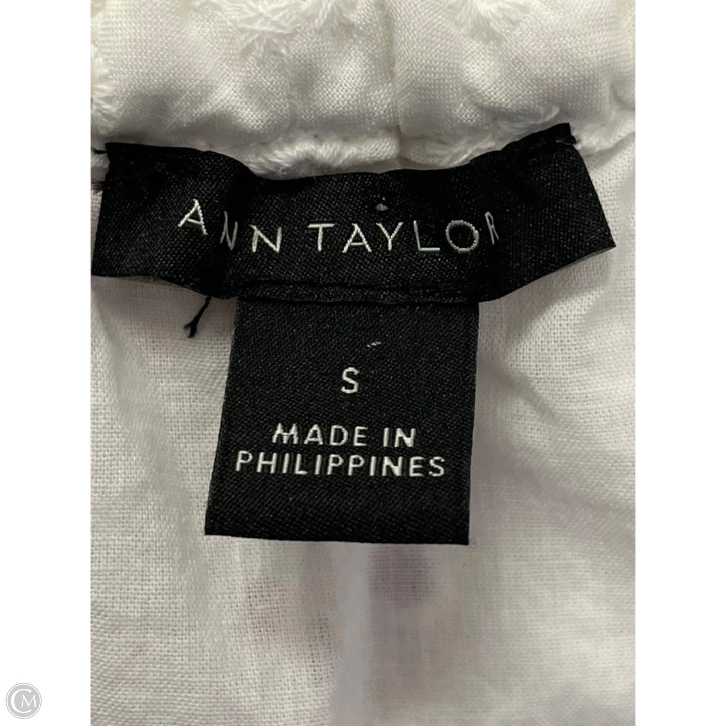 Top Long Sleeve By Ann Taylor In White, Size: S