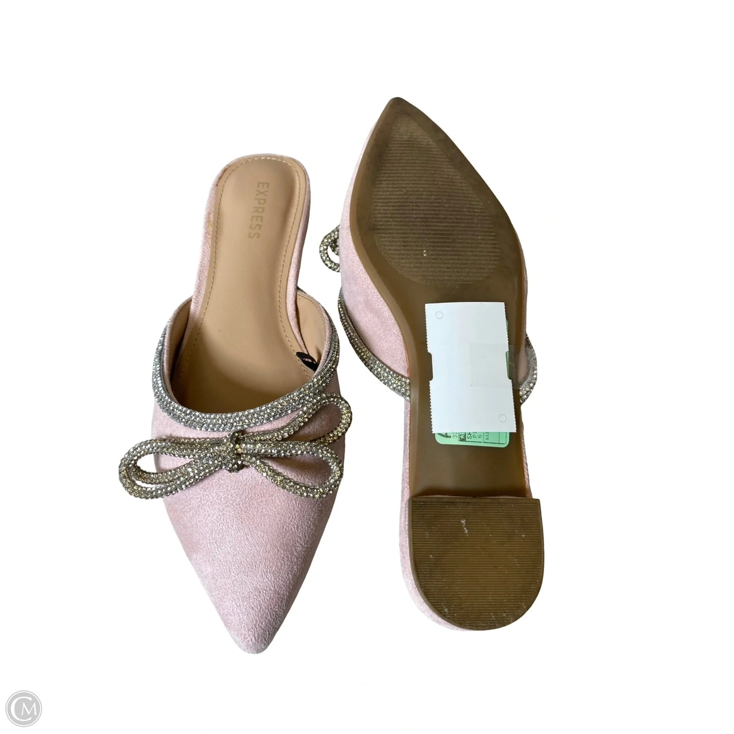 Shoes Flats By Express In Pink & Silver, Size: 6