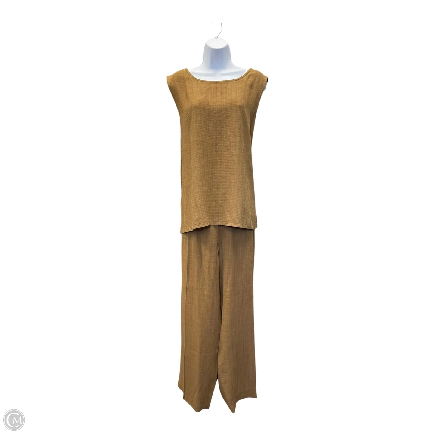 Top 2pc Sleeveless By Eileen Fisher In Brown, Size: 1x