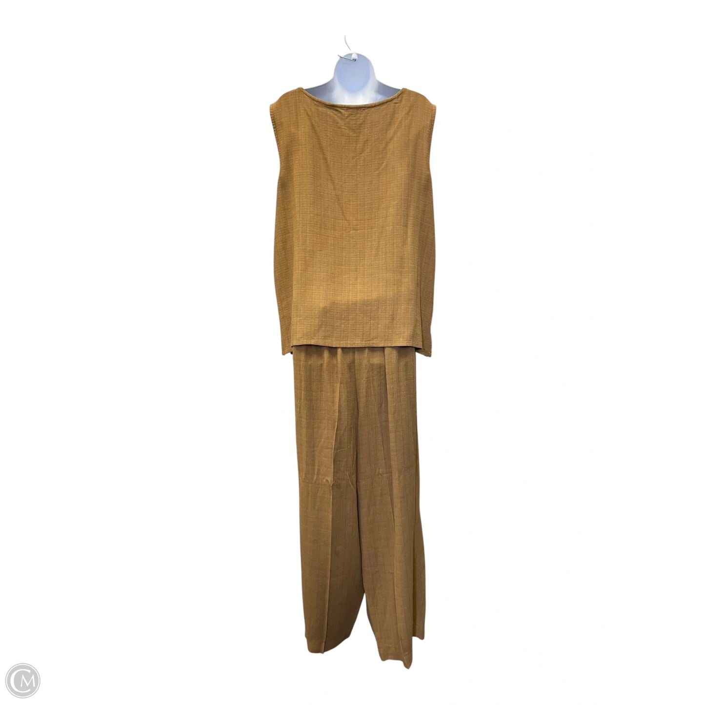 Top 2pc Sleeveless By Eileen Fisher In Brown, Size: 1x