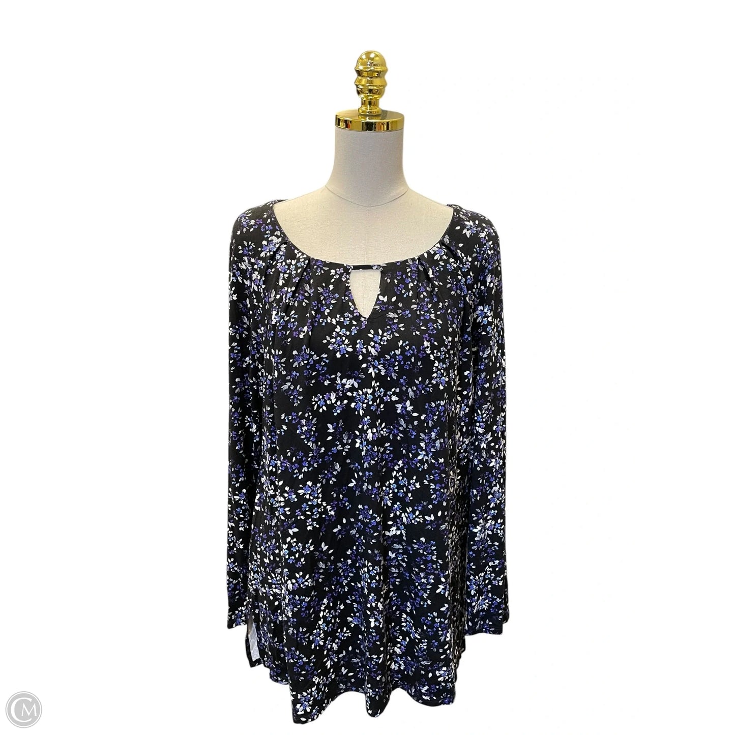 Top Long Sleeve By J. Jill In Floral Print, Size: L