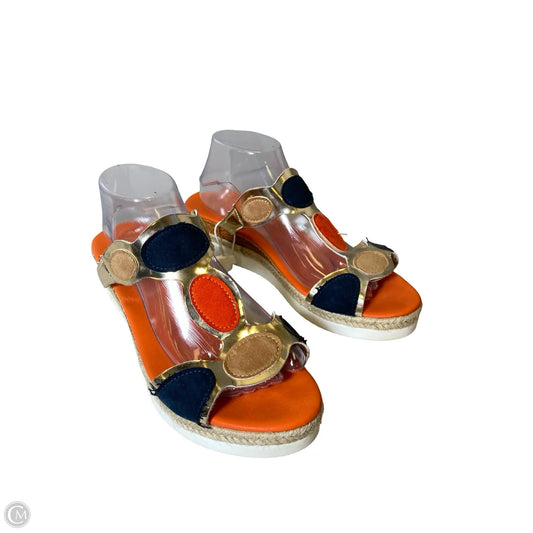 Sandals Heels Platform By Clothes Mentor In Multi-colored, Size: 12
