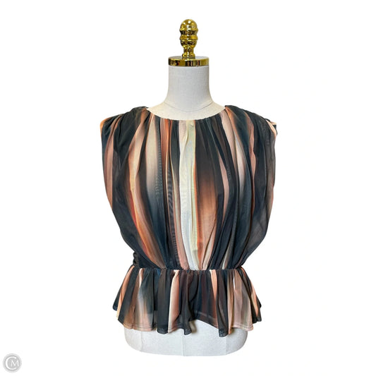 Top Short Sleeve By Express In Multi-colored, Size: L