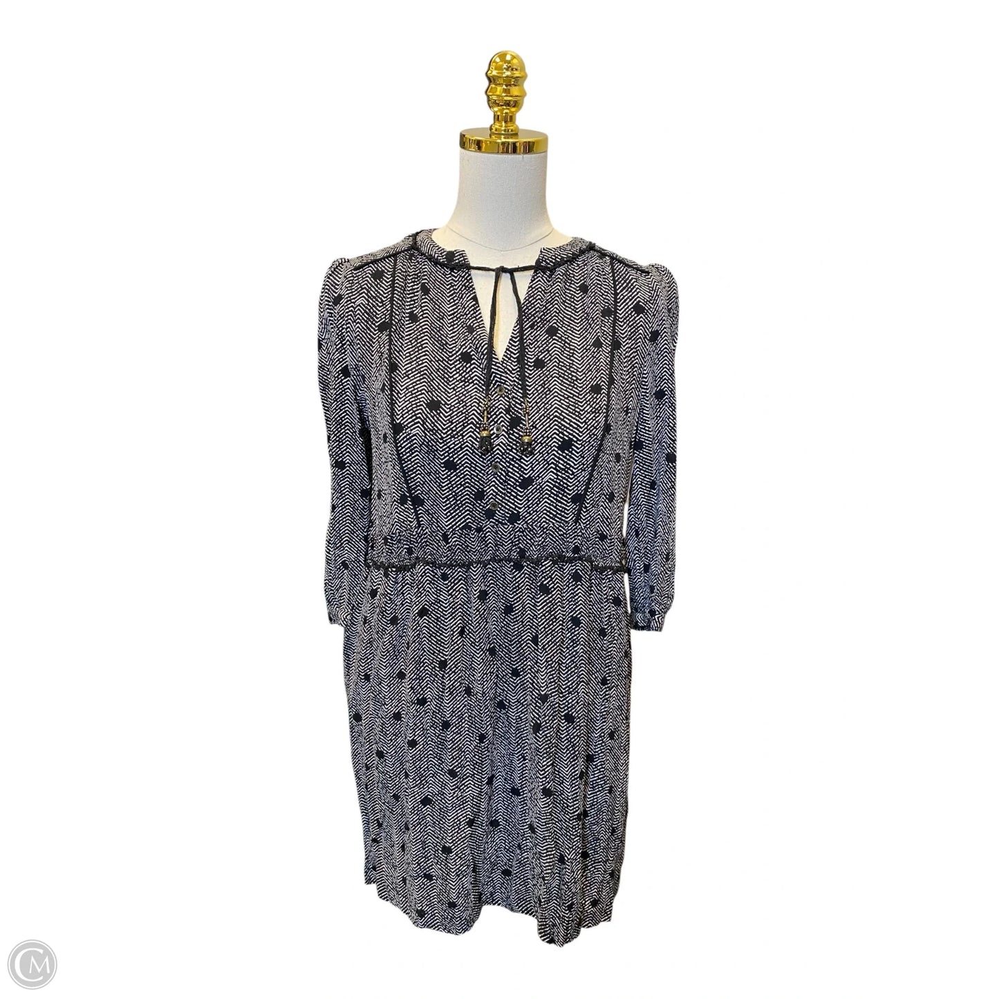 Dress Casual Midi By Maeve In Black & White, Size: S