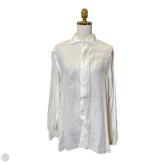 Top Long Sleeve By Polo Ralph Lauren In White, Size: L