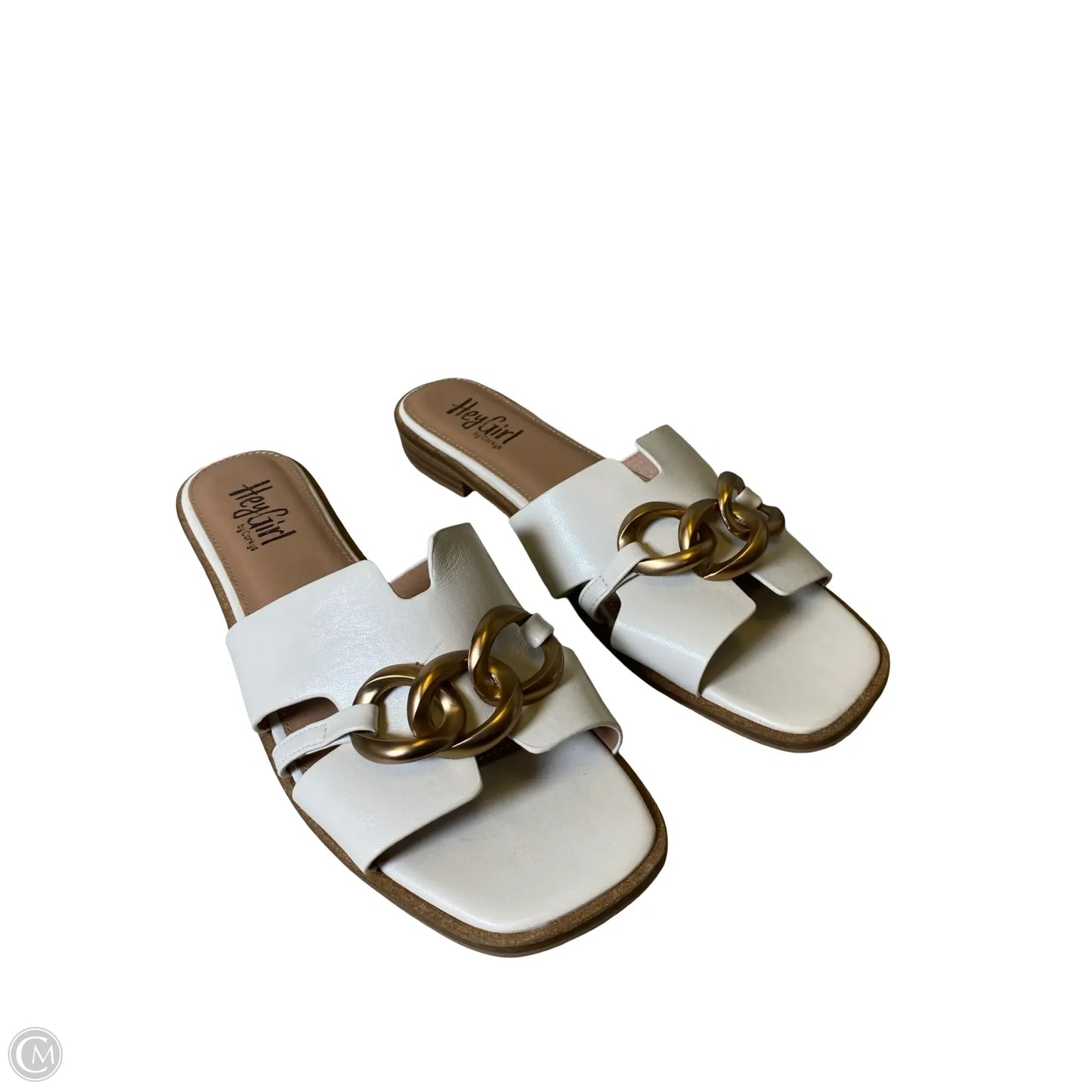 Sandals Flats By Corkys In Tan & White, Size: 11