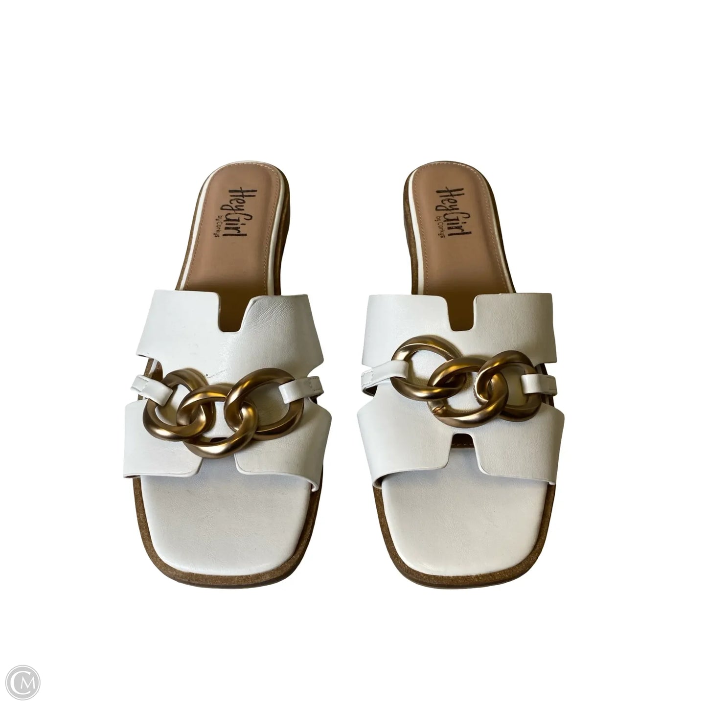 Sandals Flats By Corkys In Tan & White, Size: 11