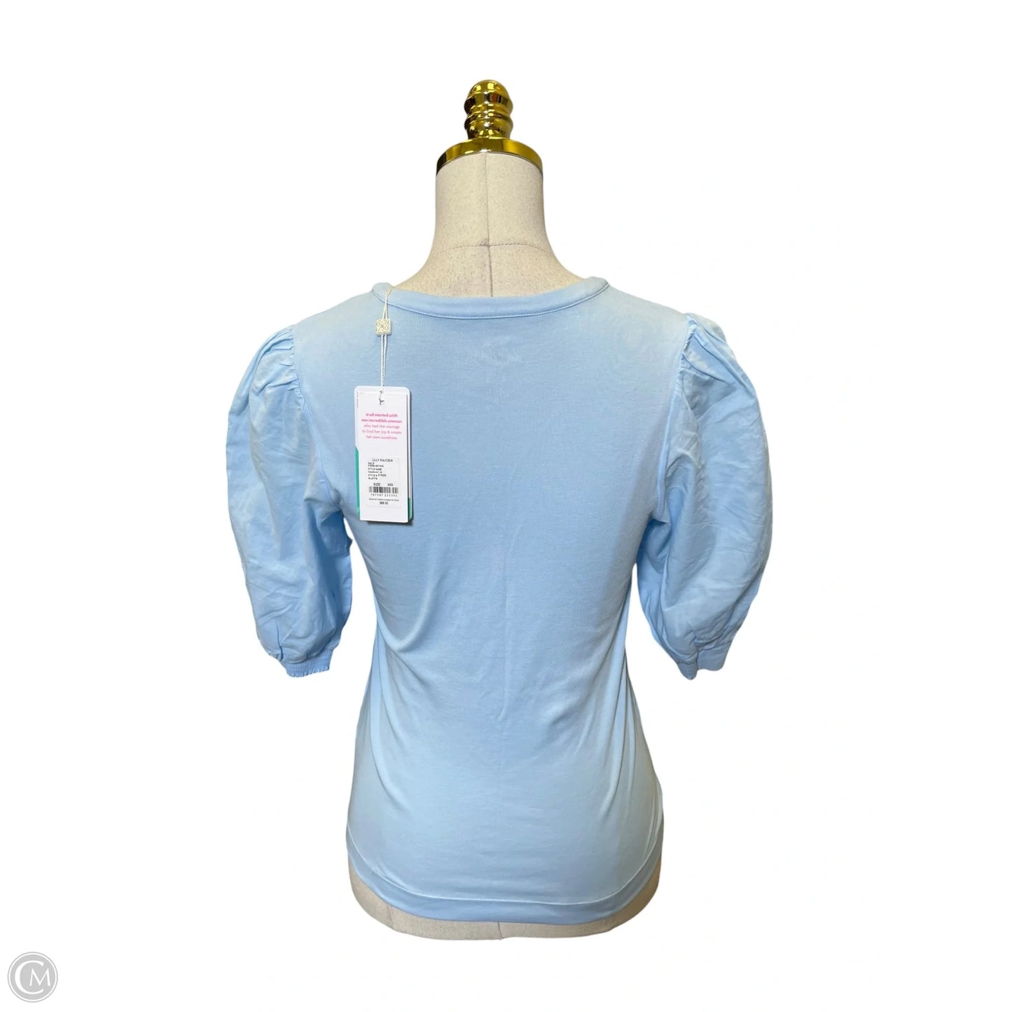 Top 3/4 Sleeve Designer By Lilly Pulitzer In Blue, Size: Xxs