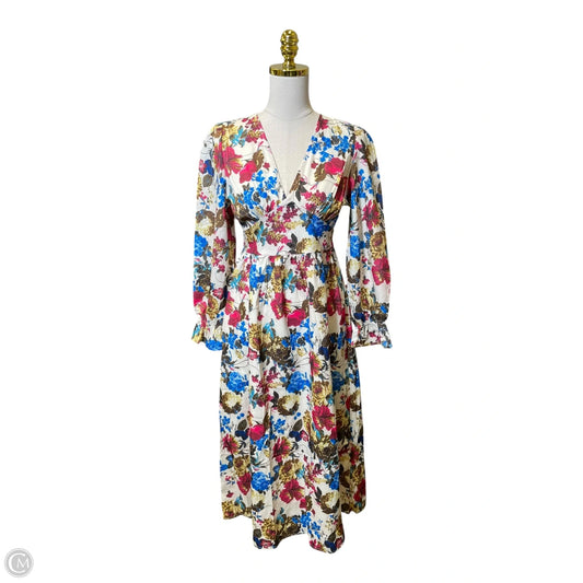 Dress Casual Midi By Clothes Mentor In Floral Print, Size: S