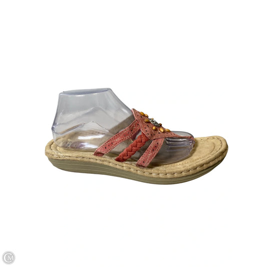 Sandals Flats By Clothes Mentor In Beige, Size: 11